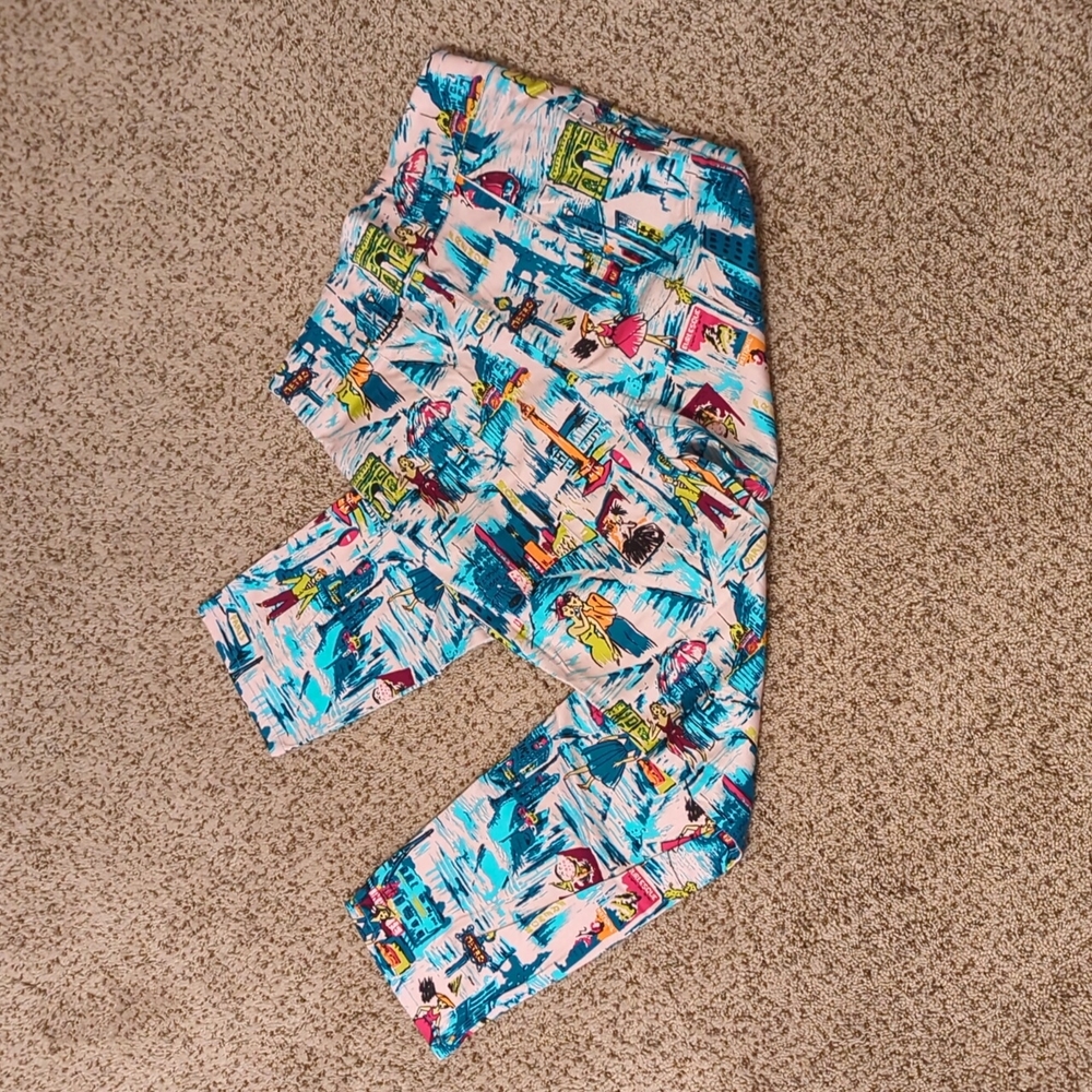 Laura Byrnes Paris print Cropped Trousers